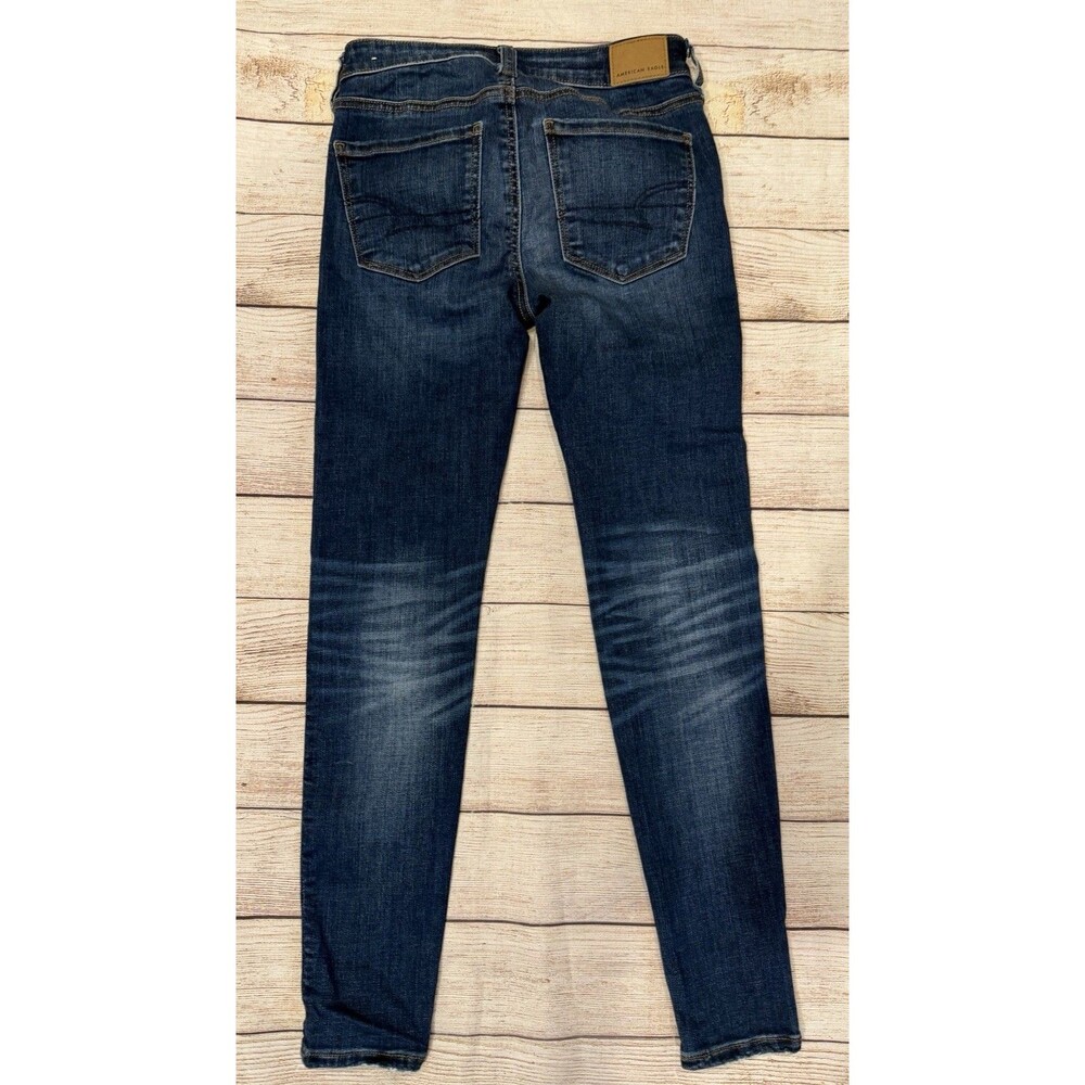 Women’s American Eagle Jeggings Next Level Stretch Distressed Size 0 Short Jeans - Picture 3 of 6